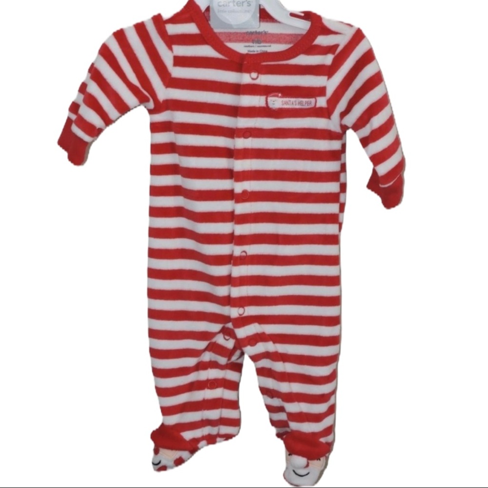Carters Santa Footie One Piece Newborn - Picture 1 of 5